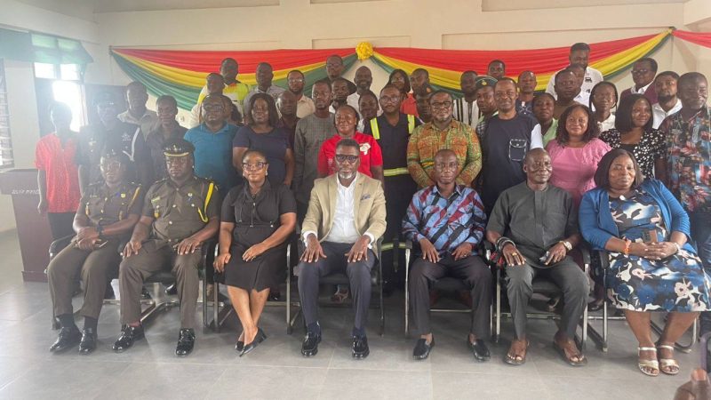 HON. KWAME ASARE OBENG( MP FOR GOMOA CENTRAL) MEETS WITH STAFF OF THE ASSEMBLY TO DISCUSS ISSUES REGARDING THEIR WORK