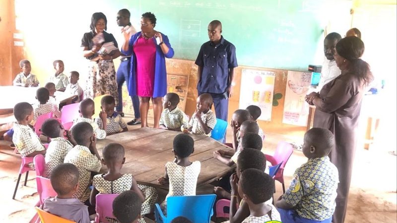 GOMOA CENTRAL DISTRICT CHIEF EXECUTIVE VISITS SCHOOLS FOR MY FIRST DAY AT SCHOOL PROGRAM ACTIVITIES